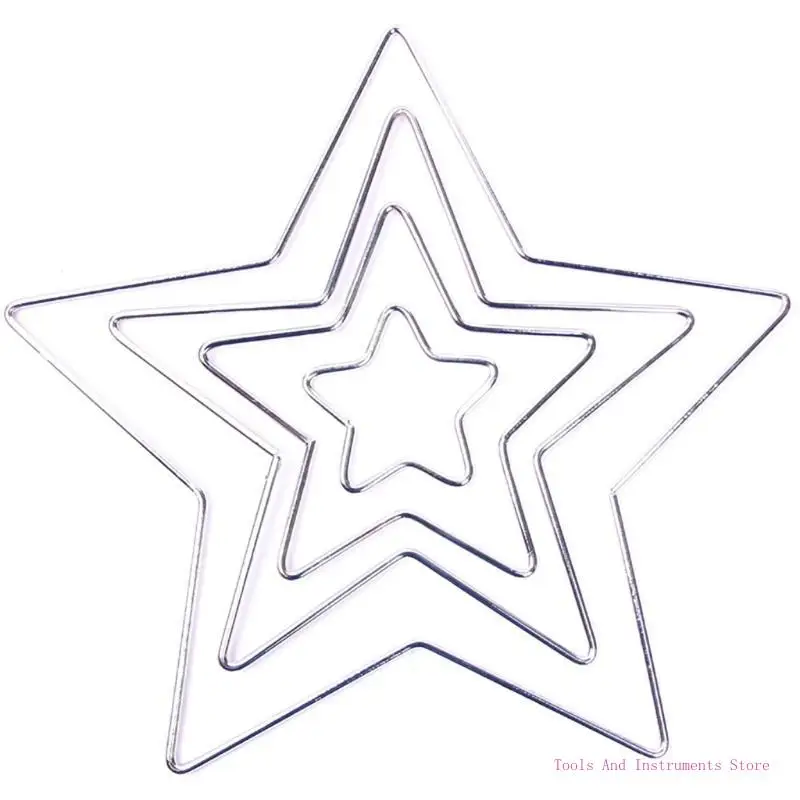 Metal Floral Hoops Star венок на макраме кольца Dream ловец макраме Стена висят C7AC