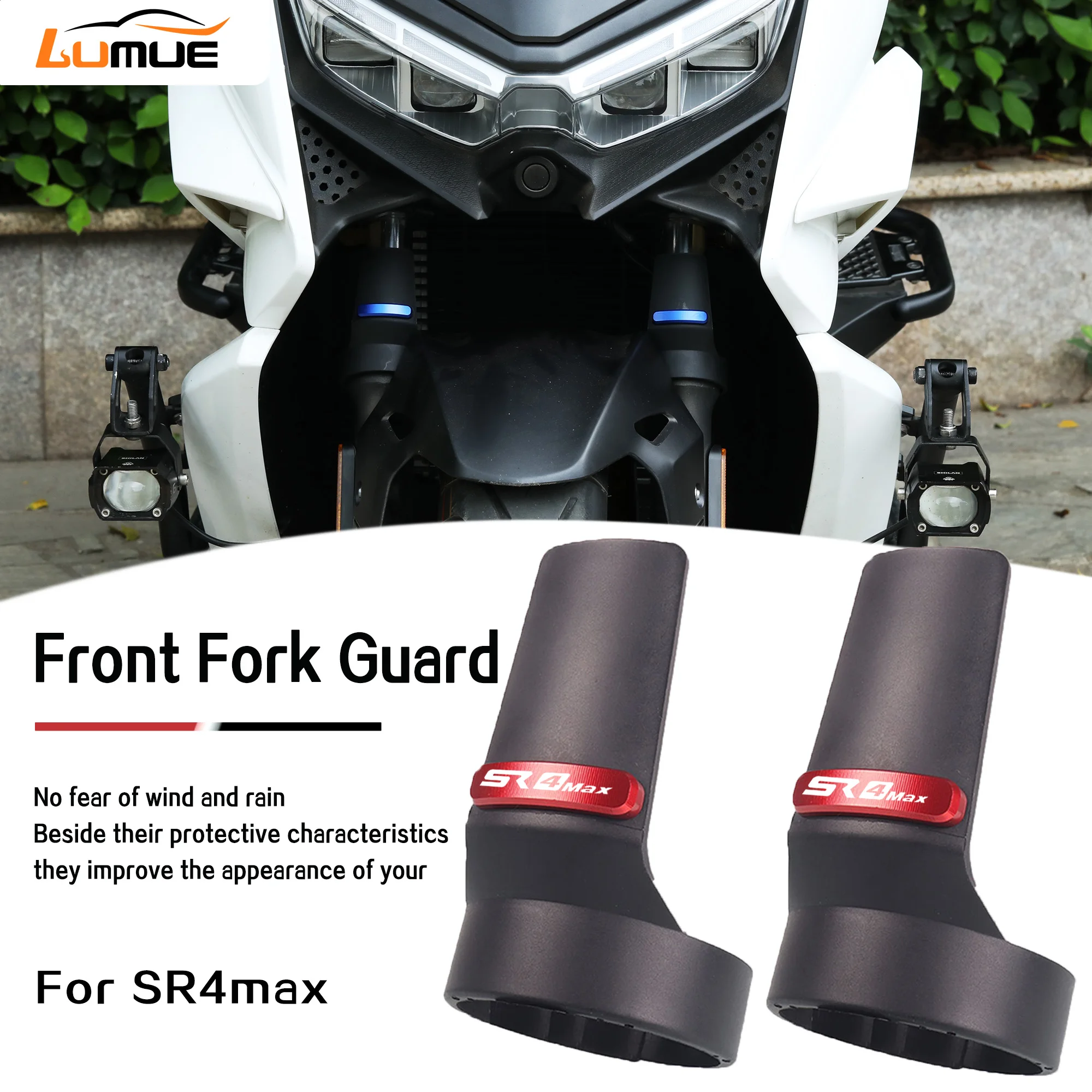 For Loncin VOGE SR4 MAX SR4MAX 2022-2024 Motorcycle VOGE SR4max Front Fork Guard Shock Absorbing Protective Shell Cover