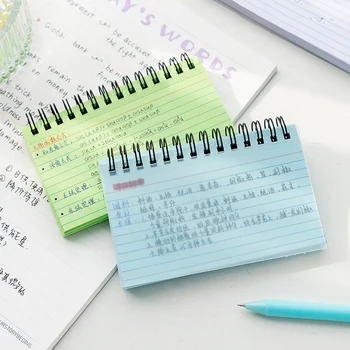 Candy Color Notebook Tearable Coil Book Kawaii Briefpapier Planer Cahier Horizontale Linie Libretas Cuadernos Notizblöcke Notizbuch