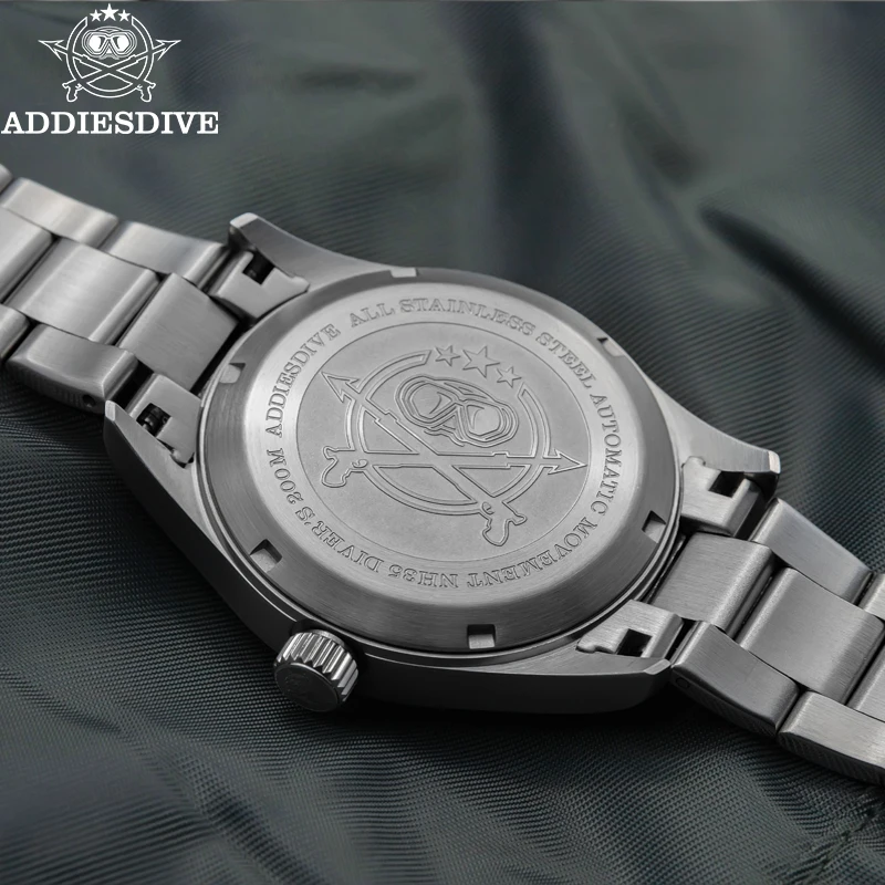 Reloj mecánico automático ADDIESDIVE 39mm cristal de zafiro NH35 relojes de pareja de lujo BGW9 luminoso 200m relojes de buceo impermeables