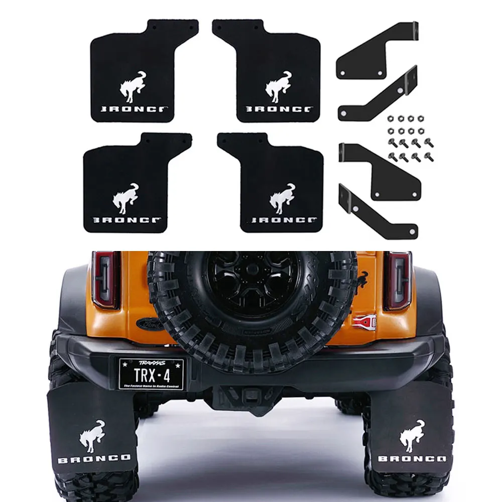 TRX4 Rubber Front and Rear Fender with Base Mounting Stents for 1/10 RC Crawler Car  TRX-4 Defender/Fort Bronco 2021 Part