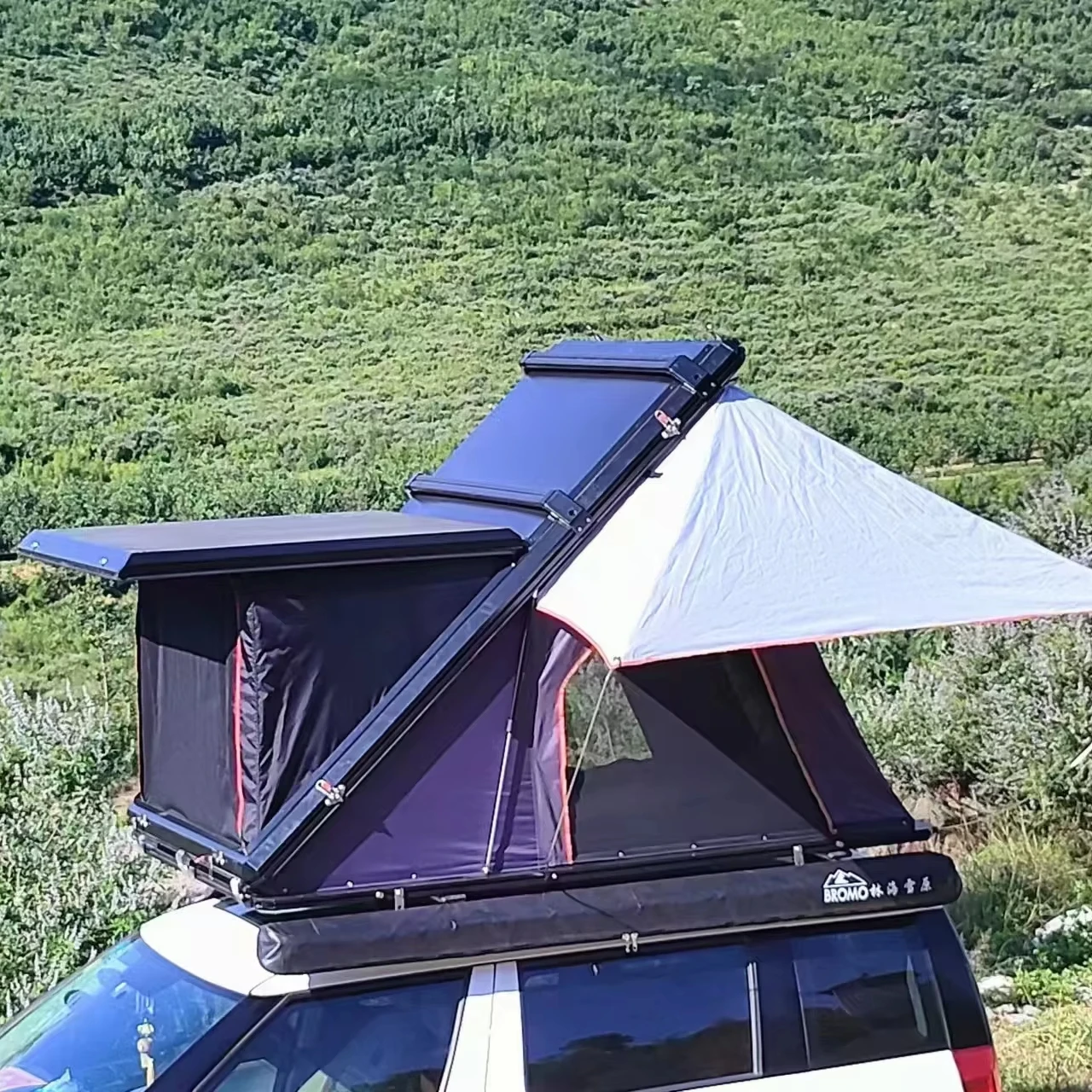 

Z Shape Roof Awning Tent 4x4 Offroad Glass Car Rooftop Wedding Tent Hard Shell Baic for Camping