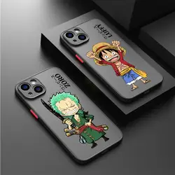 Anime One -Piece Case For Apple iPhone 14 13 15 11 12 Pro 7 XR X XS Max 8 Plus 6 6S SE 2022 14Pro Matte Phone Funda