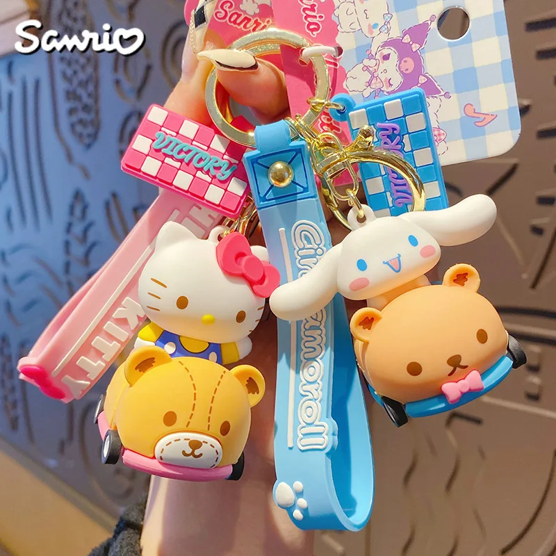 

Sanrio series keychains, cute doll accessories, school bag pendants, exquisite and beautiful gifts hello kitty cinnamoroll