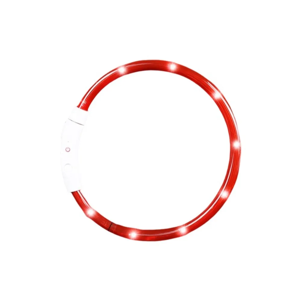 

Adjustable Pet LED Light Collar USB Charge Waterproof Pet Glowing Collar Long-Lasting Night Safety Collar Outdoor Use