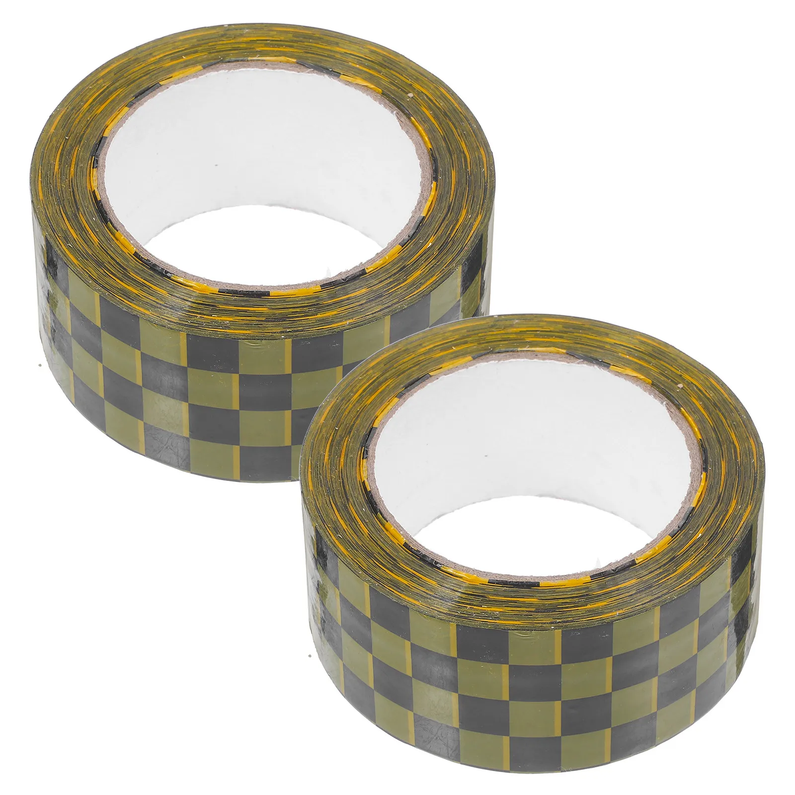 

2 рулона упаковочной ленты с сетчатым узором, ретро-дизайн в виде шахматной доски, прочная уплотнительная лента для упаковки, рукоделия и упаковочных материалов