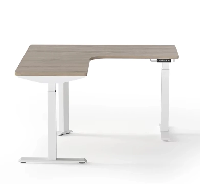 Adjustable height electric desk L-shaped home office corner electric computer desk laptop desk