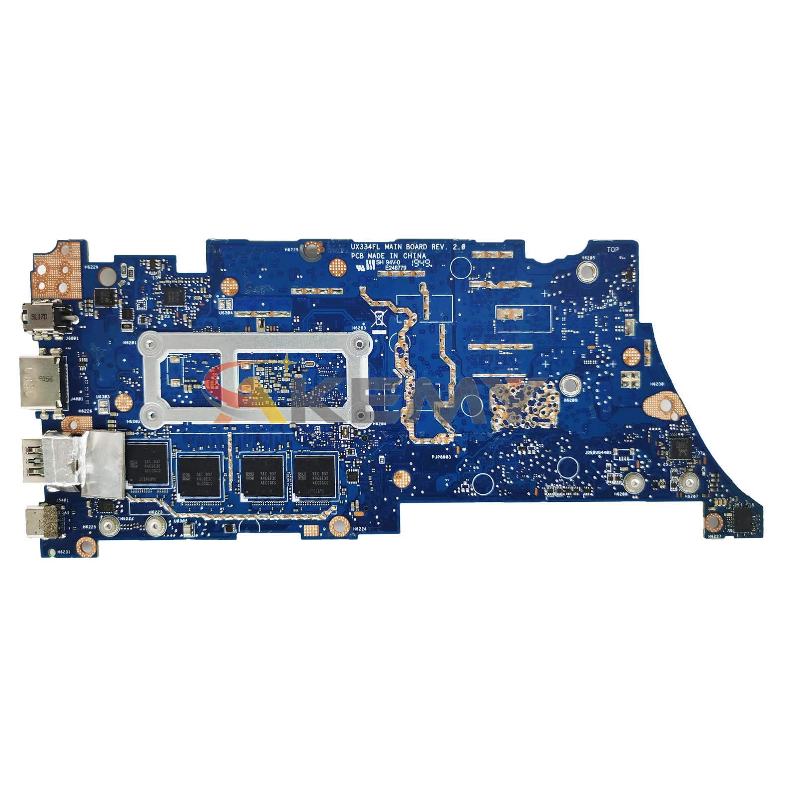 Imagem -05 - Akmey Ux434fa Placa-mãe para Asus Ux434fl Ux334f Ux334fl Ux334fa Ux434flc Ux463fl U4600f Ux434 Placa Principal i5 i7 Cpu 8g 16g Ram