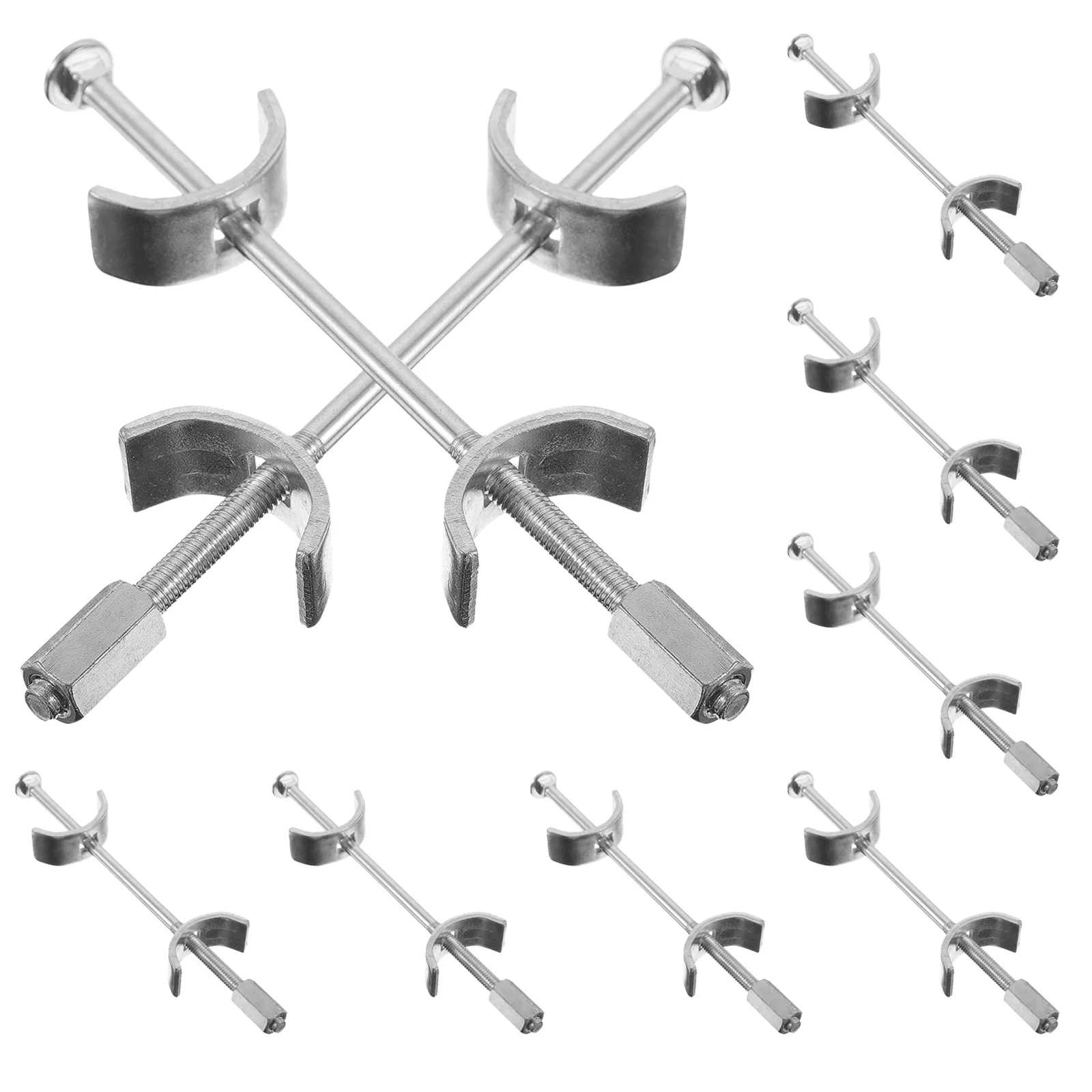 

10 Pcs Portable Countertop Connection Connector Clamp Joint Fastener Thread Bolt Furniture Supply Drawbolt Silver Benchtop Work