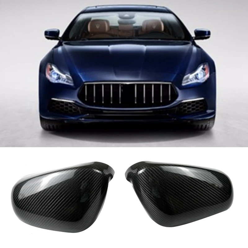 

Real Carbon Fiber Side Rear View Mirror Cover Trim Side Wing Mirror Caps For Maserati Quattroporte GT GTS 2007-2018