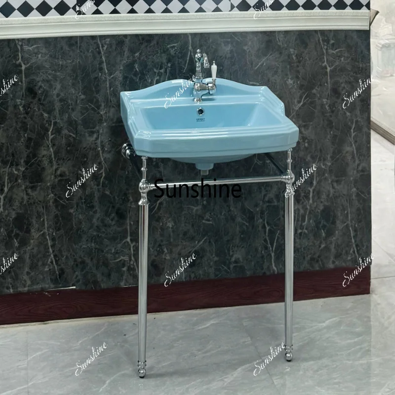 American retro bracket wash basin, high-end style bathroom all-copper faucet
