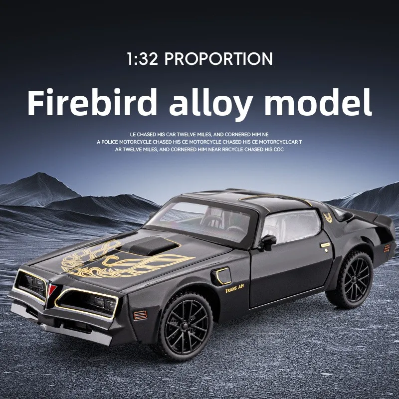1:32 ファイアーバード合金スポーツカーモデルオーナメントメタルおもちゃギフトダイキャスト合金カーモデルコレクタブル