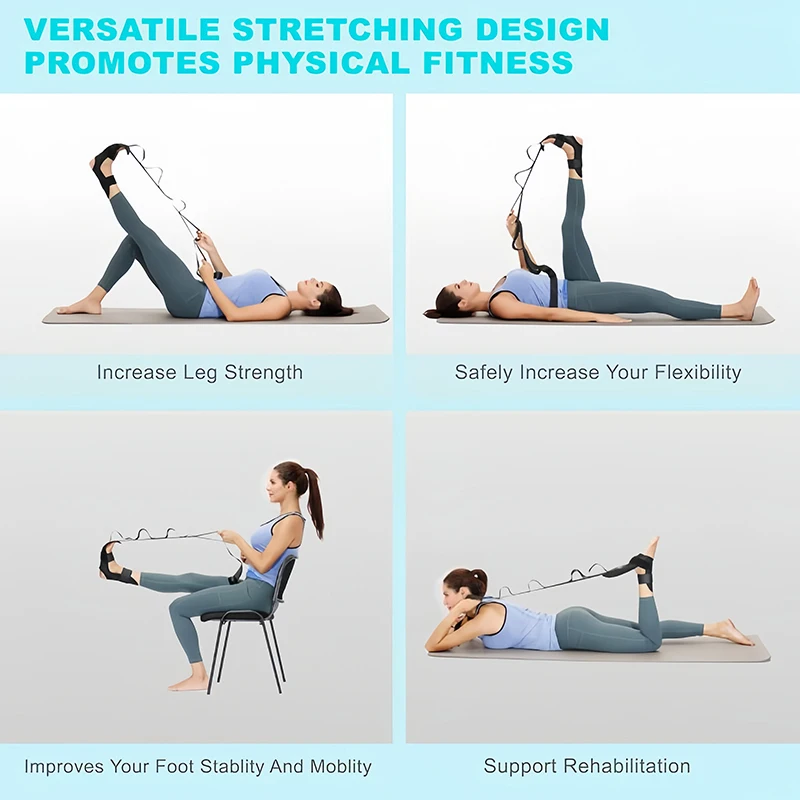 Yoga Stretch Strap Foot and Leg Stretcher Ligament Stretching Belt for Dancer Yoga Hamstring Stretch Foot Pain Relief