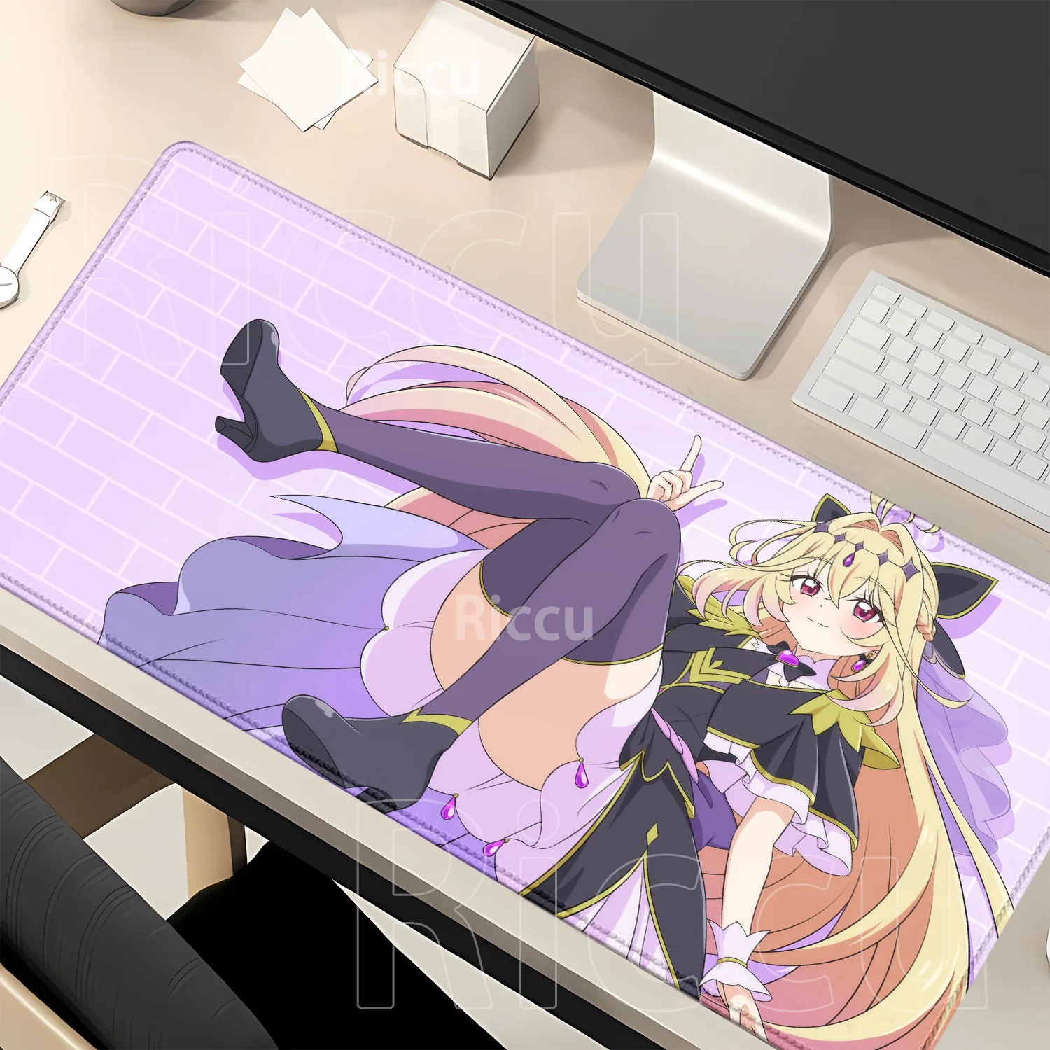 

Moria Ruruka るるか HD Printing Mousepad Star Detective Precure! Kawaii Large Gaming Rubber Mouse Pad PC Keyboard overlock Desk Mat