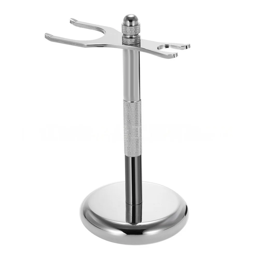 Metal Safety Razor Holder Shaving Brush Stand to Prolong the Life of Your Razor , Weighted Bottom for Extra Stability