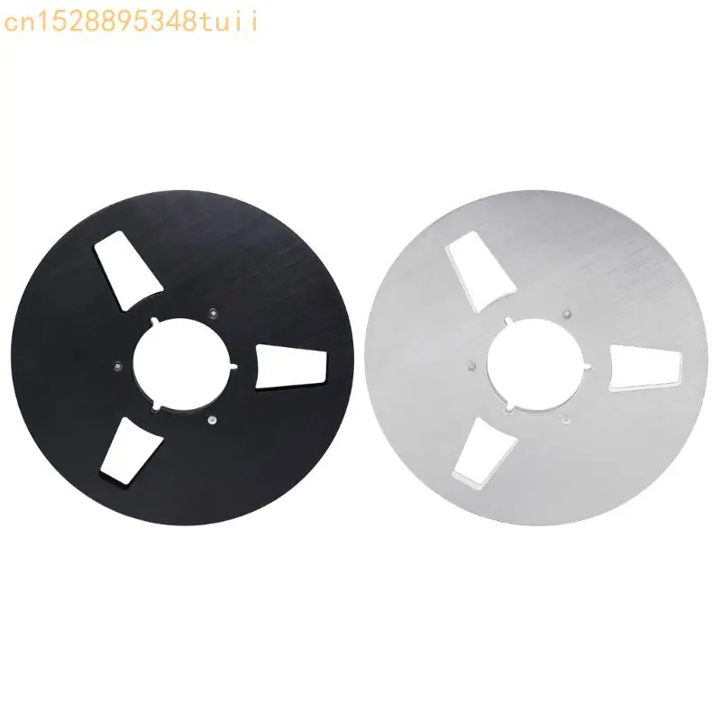 

Y4QF Tape Spool Aluminum Tape Reel with 3 Holes Open Reel Aluminum Open Reel