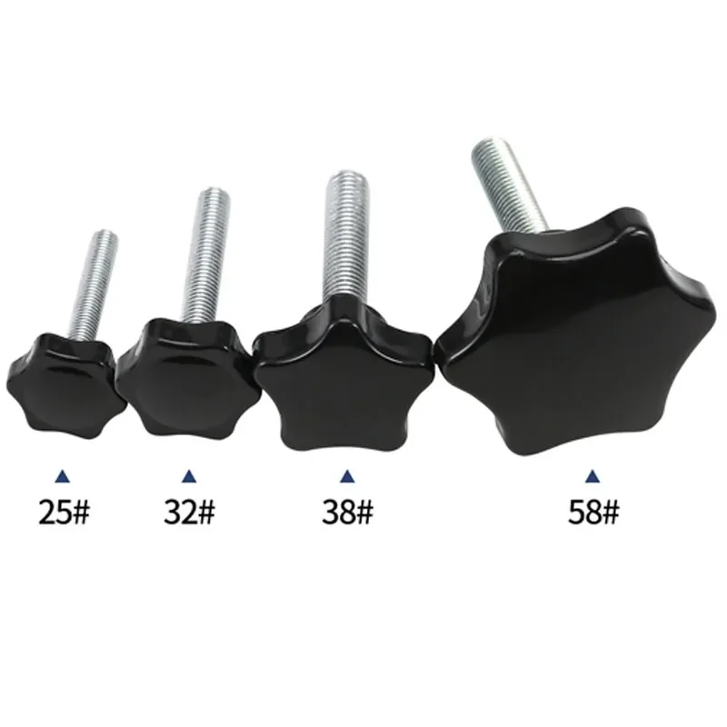 Hand Knob Screws Bolt Plastic Star Shape Head Thread Clamping Thumb Handle Machine Screw Bolts M4 M5 M6 M8 M10 M12