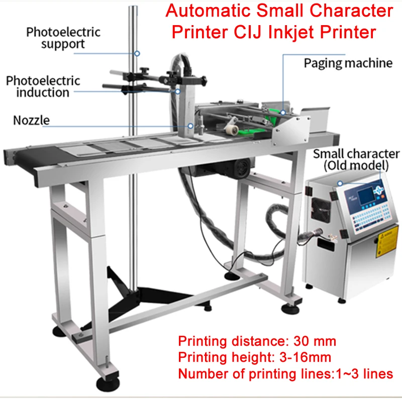 Automatic Small Character Printer CIJ Inkjet Printer Online Printer Coding machine for Batch code Number date Plastic Pipe