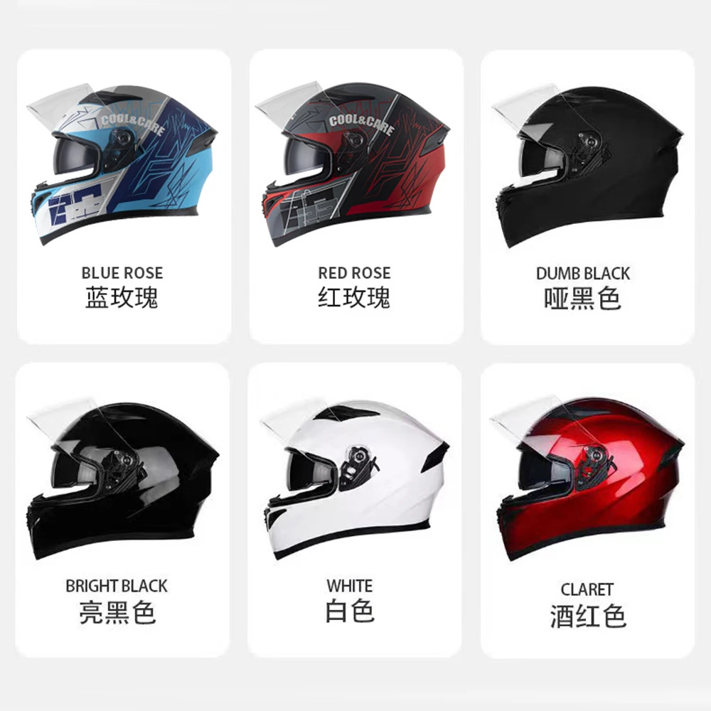 Cascos de moto blancos EPS capa de amortiguación, protección de cara completa, casco de moto de verano, diseño de forro transpirable