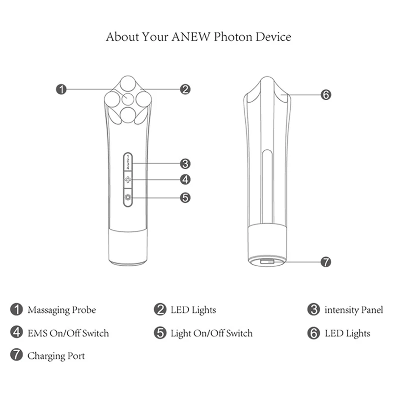 Dispositivo di bellezza per terapia della luce a LED con microcorrente EMS Strumento di bellezza domestico per macchina di bellezza antietà e riduzione delle rughe