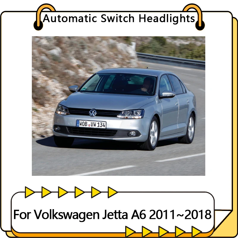 For Volkswagen VW Jetta A6 MK6 Vento 2011~2018 Headlight Automatic Switch Upgrade Light Tuning Car Accessories 2012 2013 2017