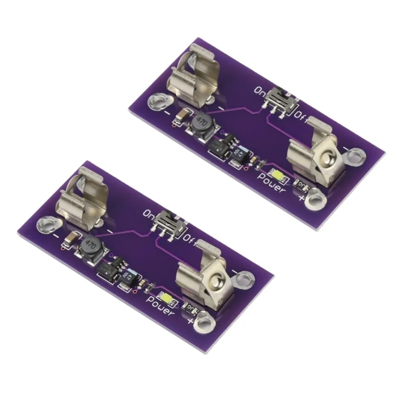 1/2Pcs LilyPad Power Supply Module AAA Battery Step up to 5V Converter for Arduino