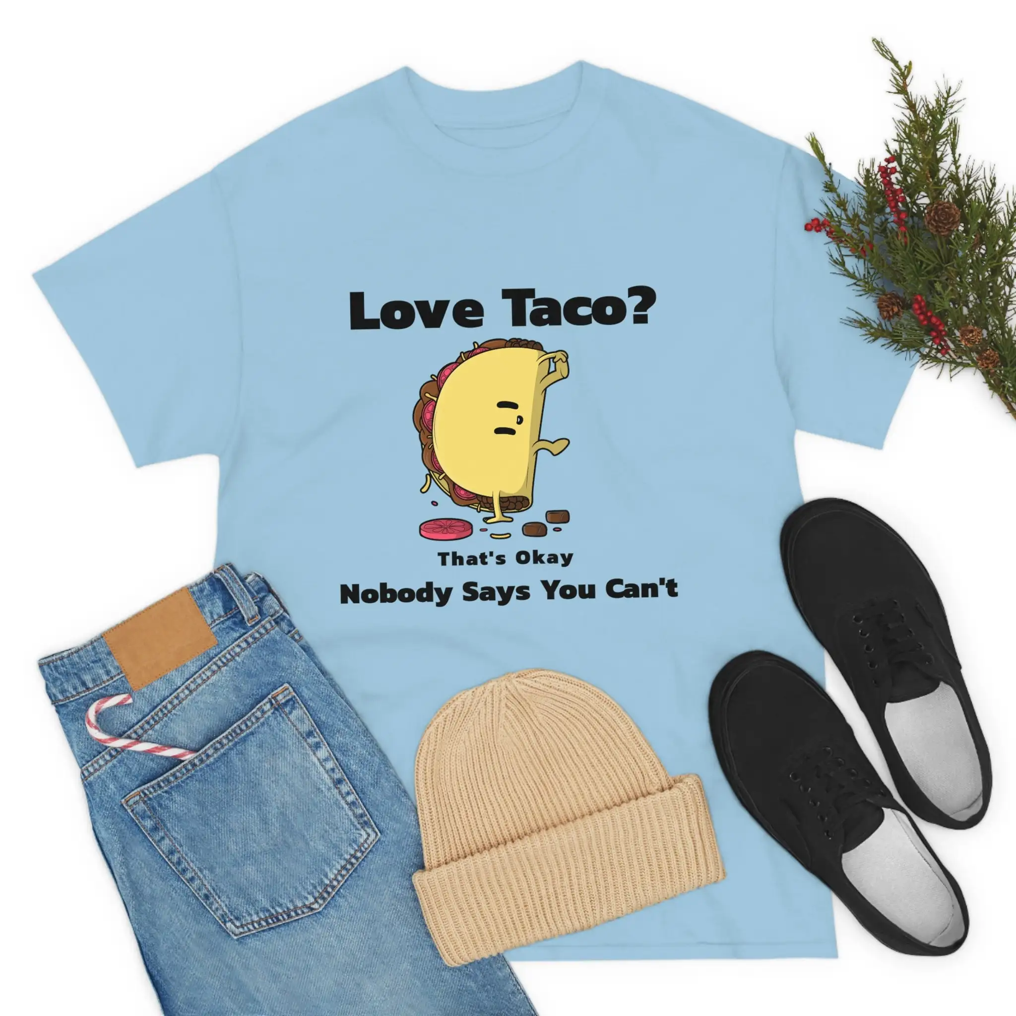 Funny Taco Novelty T Shirt Cotton Crew Cartoon