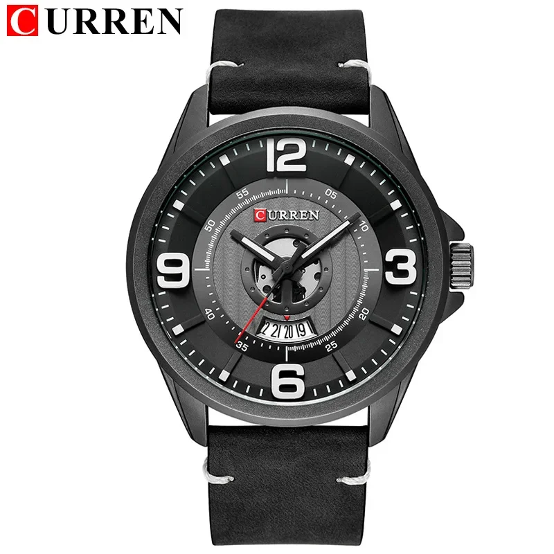 CURREN Fashion Mens Watches Chronograph Wristwatch Luxury Top Brand Sports Day Date Watch for Men Waterproof Leather Male Clock