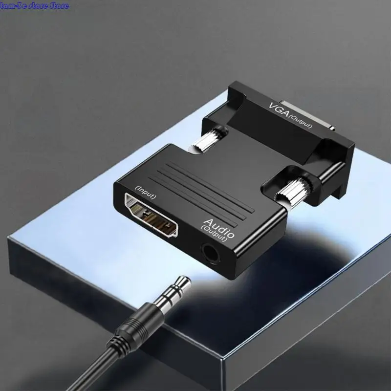D0UA VGA с HDMI-совместимым адаптером преобразователя 1080p VGA Adapter для PC Laptop HDTV
