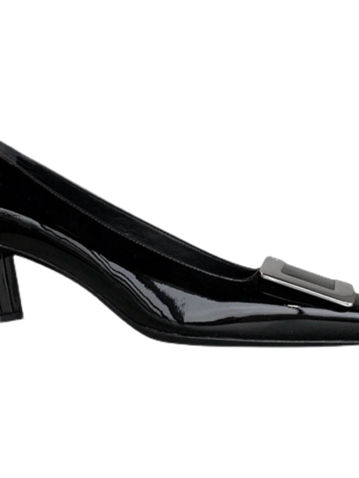 

Удобный женский топ Square Bule Single oes с клеем из кожи на плоском каблуке Wedding oes Ele Maids Flat oes European Sle