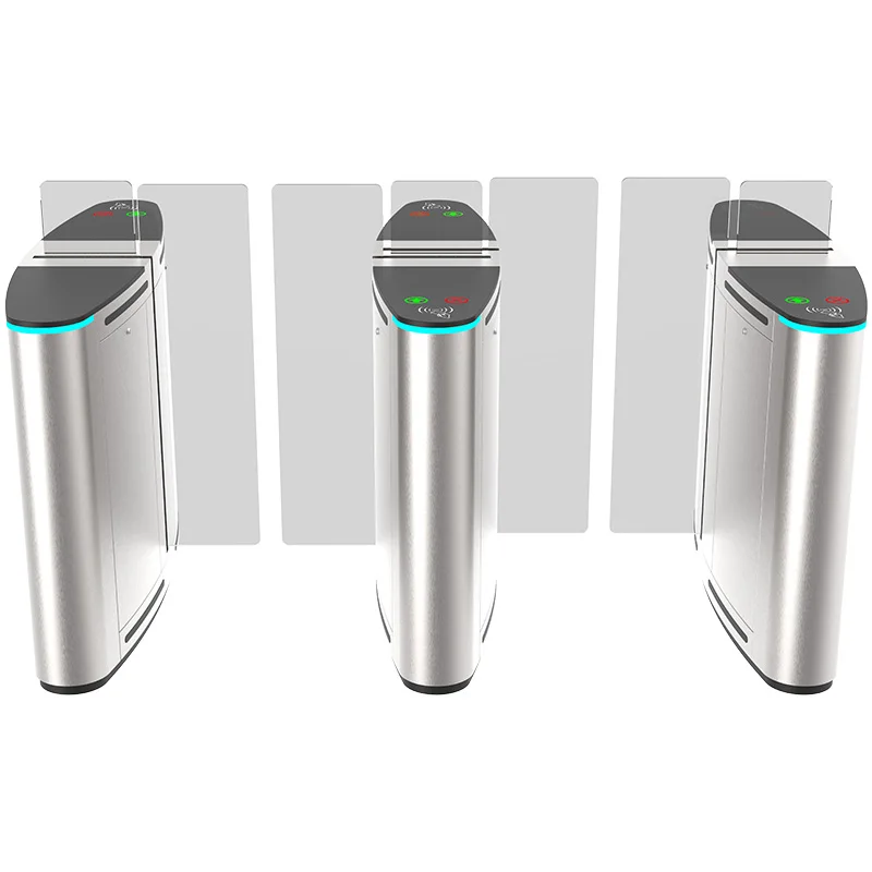 Airport Entry Checking Face Recognize Machine Affordable Flap Barrier Price Full Height Acrylic Barrier Turnstile Sliding Gate