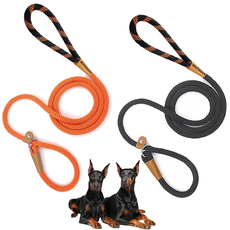 Durable Non-Slip Leash Dog Leash - Heavy Duty Durable Braided Nylon Leash - No Pull Walking Climbs For Medium & Large Dog