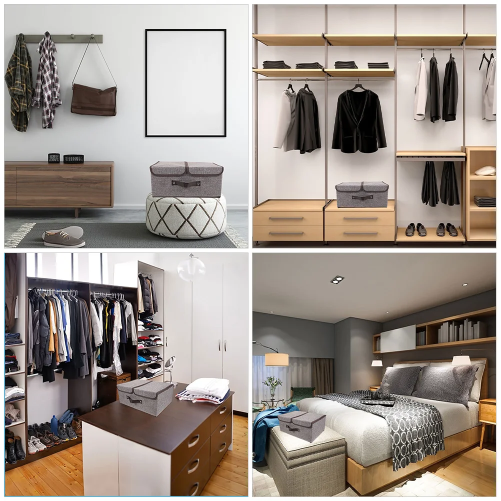 

1pcs Folding Clothes Organizer Bin Large Capacity Collapsible Storage Box For Closet Underwear Compartments Space Saving