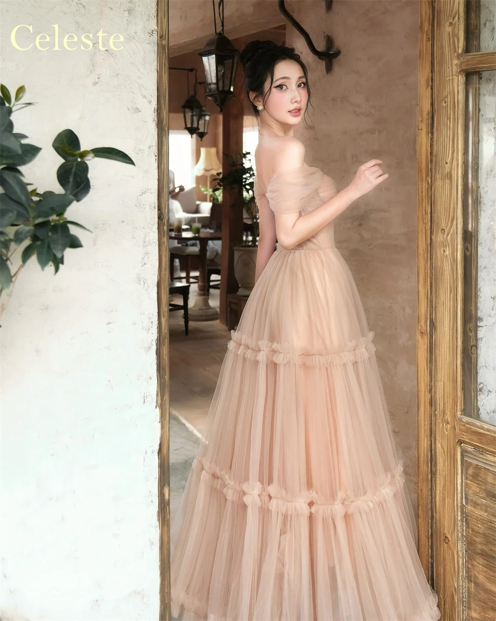 Customized  See Through  Tulle Evening Dress Modern Sweetheart Off the Shoulder Homecoming Dresses Luxury Vestido De Festa