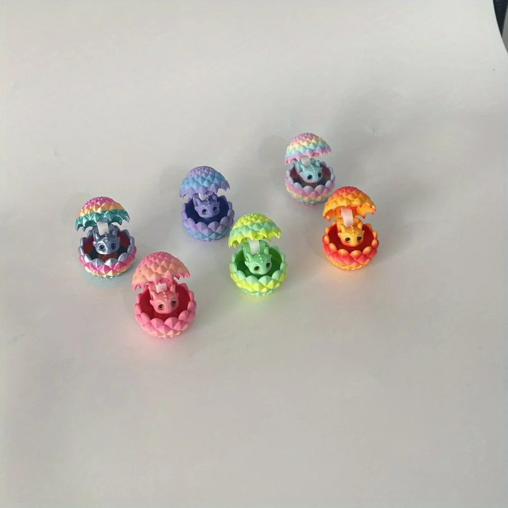 تمثال بيضة التنين المطبوع ثلاثي الأبعاد - ديكور خيالي معقد، عرض فريد من نوعه للمنزل/المكتب، هدية مثالية لهواة الجمع