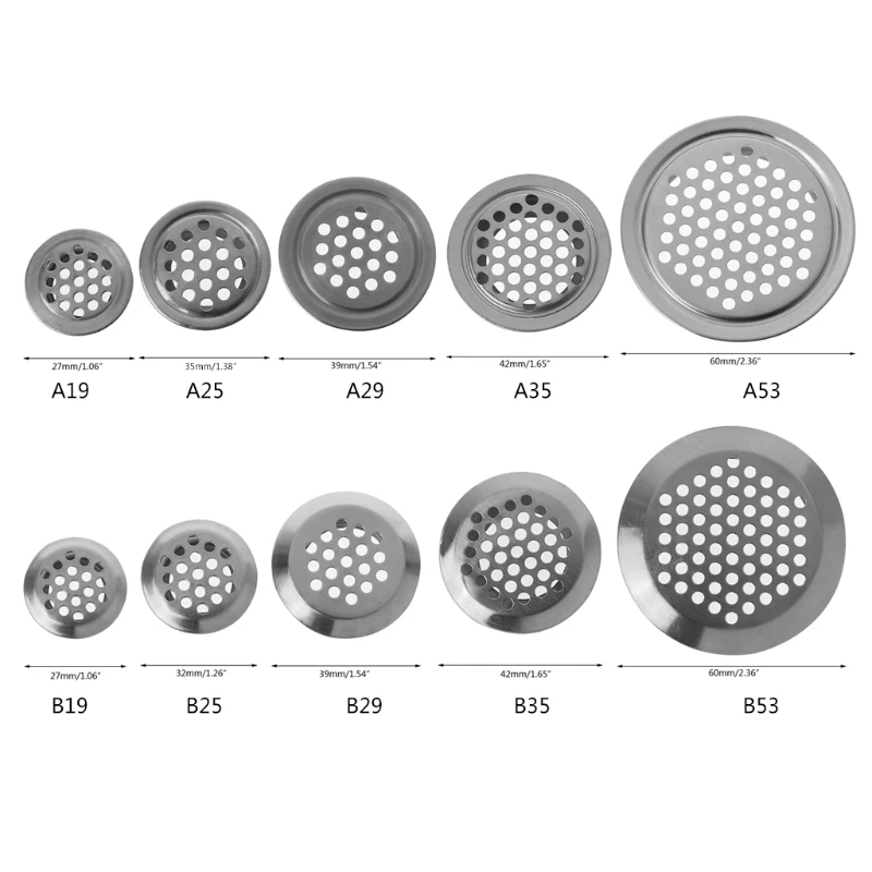 

Y1UD Stainless Steel Air Vent Hole Ventilation Louver Round Shaped Venting Mesh Holes