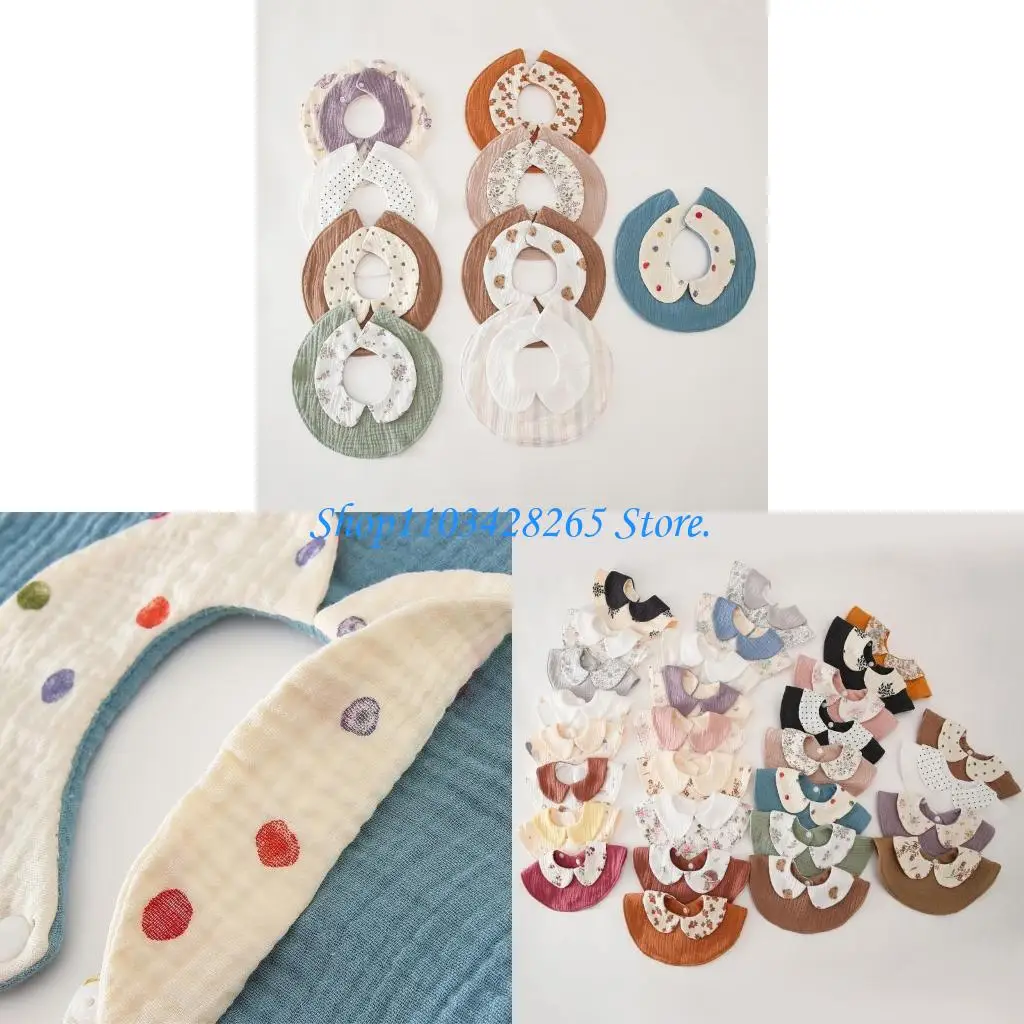 

Multifunction Feeding Bib for Baby Cotton Absorbent Drooling Towel Breathable Mouth Wipe Cloth Newborns Burping Cloth G2TE