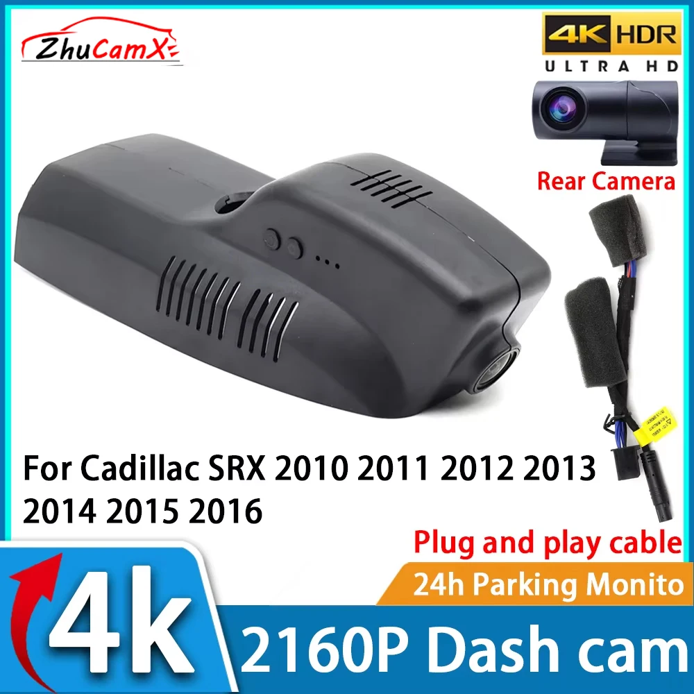 ZhuCamX Car Video Recorder Night Vision UHD 4K 2160P DVR Dash Cam for Cadillac SRX 2010 2011 2012 2013 2014 2015 2016