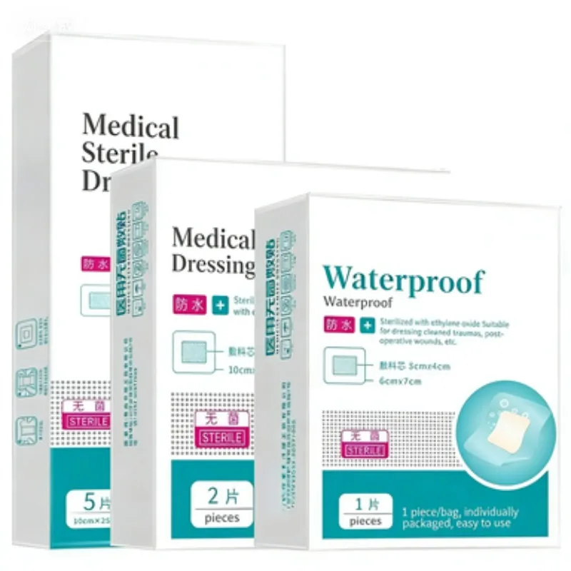 Sterile Waterproof Wound Dressing - Transparent, Breathable, Large Adhesive Bandage for Shower, Navel & Post-Op Care