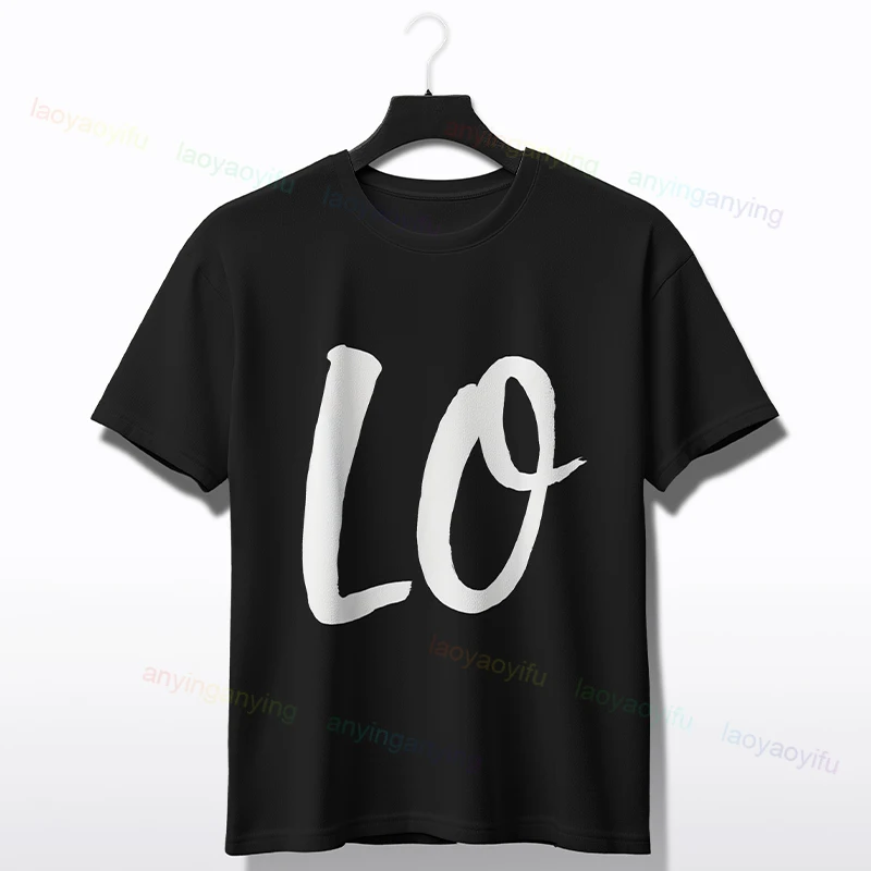 LO VE Love Matching Couple Husband Wife Valentine'S Day Gift T-shirt Casual Round Neck Short Sleeve Tshirt Lovers' Clothes