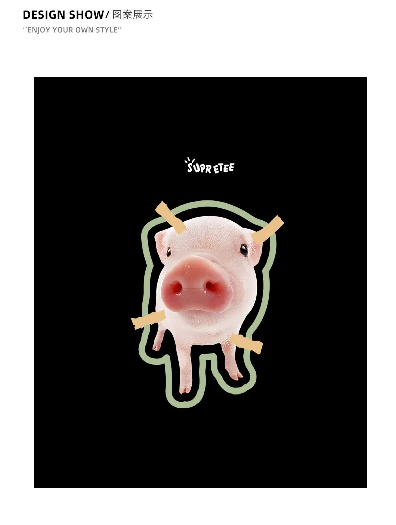 تي شيرت أصلي لطيف على شكل أصبع برقبة دائرية وأكمام قصيرة للرجال والنساء تي شيرت 2026 صيفي للأزواج ملابس عالية الشارع يجب اقتناؤها