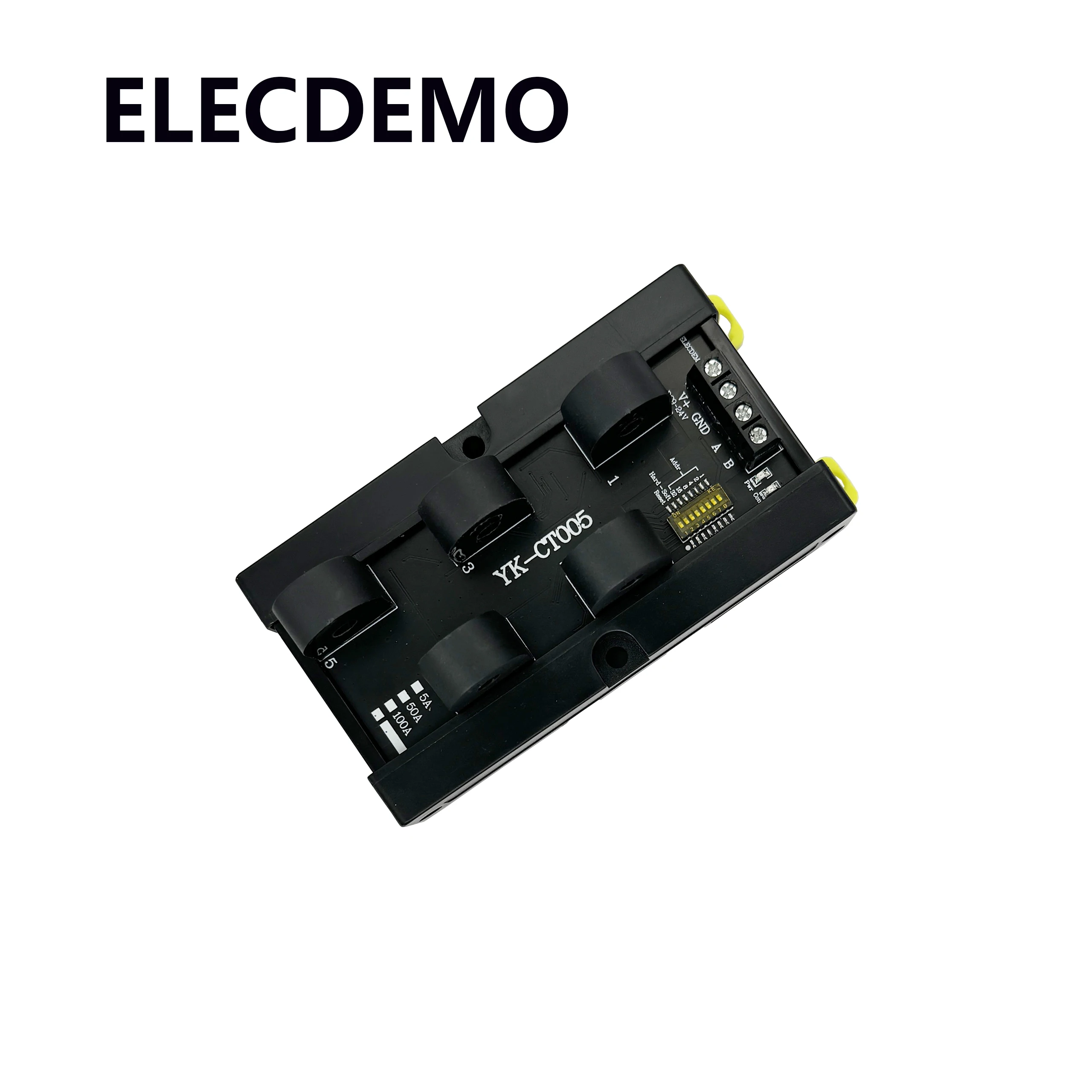 Mehrkanalige AC-Aufnahmekarte, 0–50 A Stromerkennungssender-Erfassungsmodul, RS485modbus-Transformator, 5 Kanäle