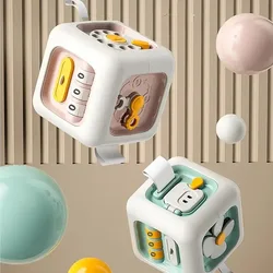 Baby Practice Skills Drawer Cube 6 in 1 Montessori Educational Toys  Sensory Busy Board Fidget Educational Toys for Girl Boy