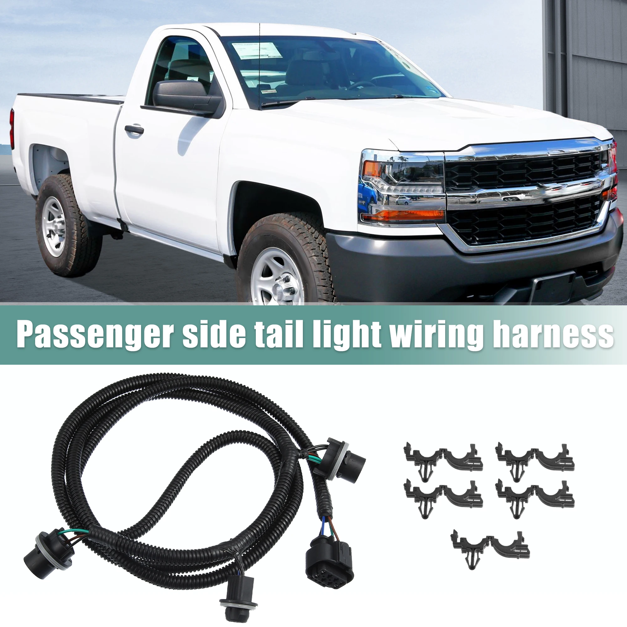 UXCELL 22869169 Tail Light Lamp Wiring Harness Socket for Chevrolet Silverado 2500 HD 2015 for GMC Sierra 1500 2014