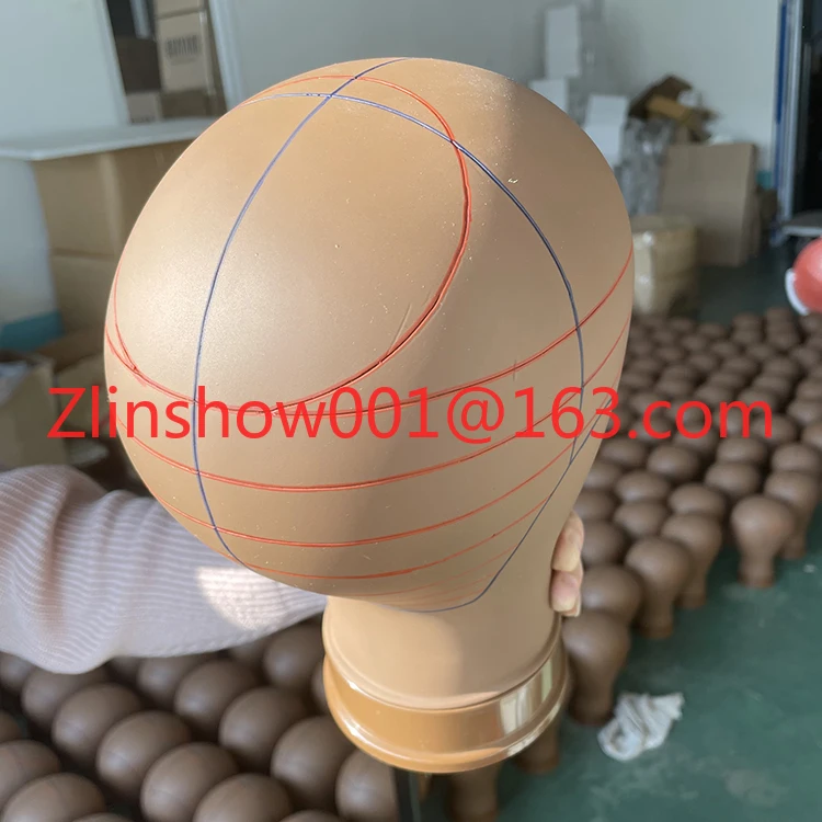 Tête de mannequin en PVC de 21 22 23 pouces, pour la fabrication de perruques de mannequin en toile de liège