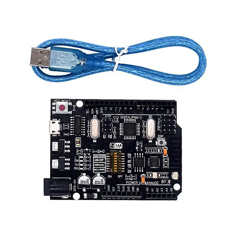 ESP8266 moduł WiFi 8MB konwerter USB TTL CH340G CH340 ATmega328P ATmega328 do Arduino Nodemcu UNO R3 jeden moduł rozszerzający