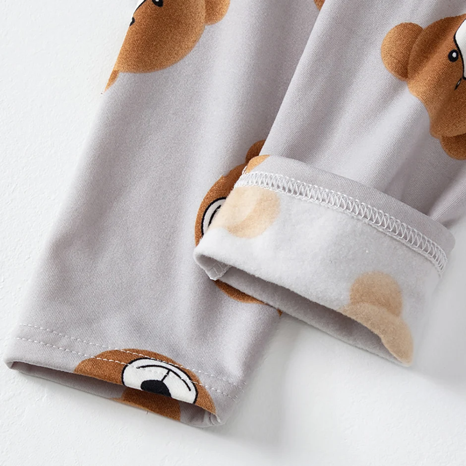2-teiliges Kinder-Set mit niedlichem Cartoon-Motiv, mehrfarbig, für Frühling/Herbst, wärmend, bequem und schweißabsorbierend, für Jungen/Mädchen, ideal für zu Hause. – Detail 7