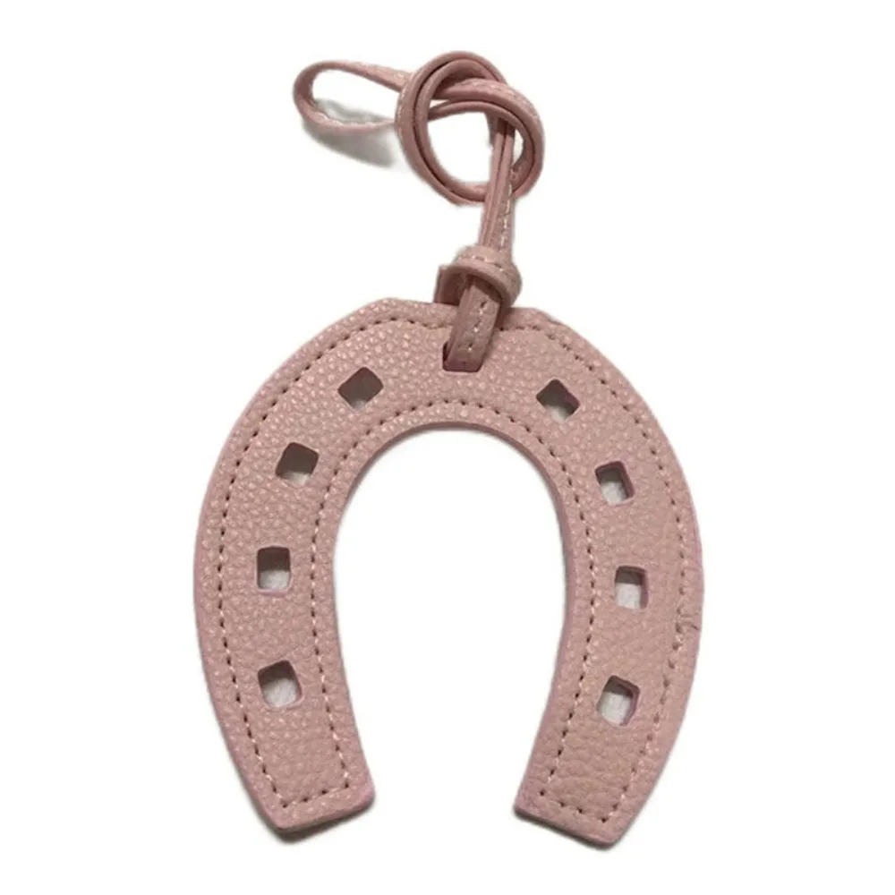 2 قطعة بسيطة عادية الحصان حافر قلادة جلدية موضة مفتاح سلسلة رائعة بلون محفظة اكسسوارات المدرسة #1