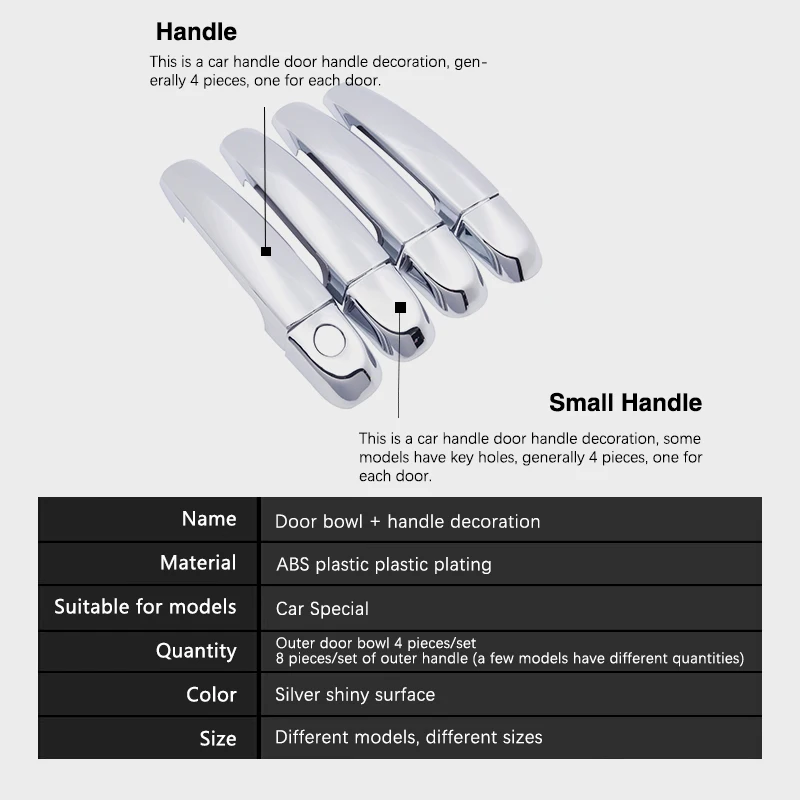 for Suzuki Ertiga ZE 2012 2013 2014 2015 2016 2017 Chrome Smart Door Handle Cover Car Exterior Protective Accessories Stickers