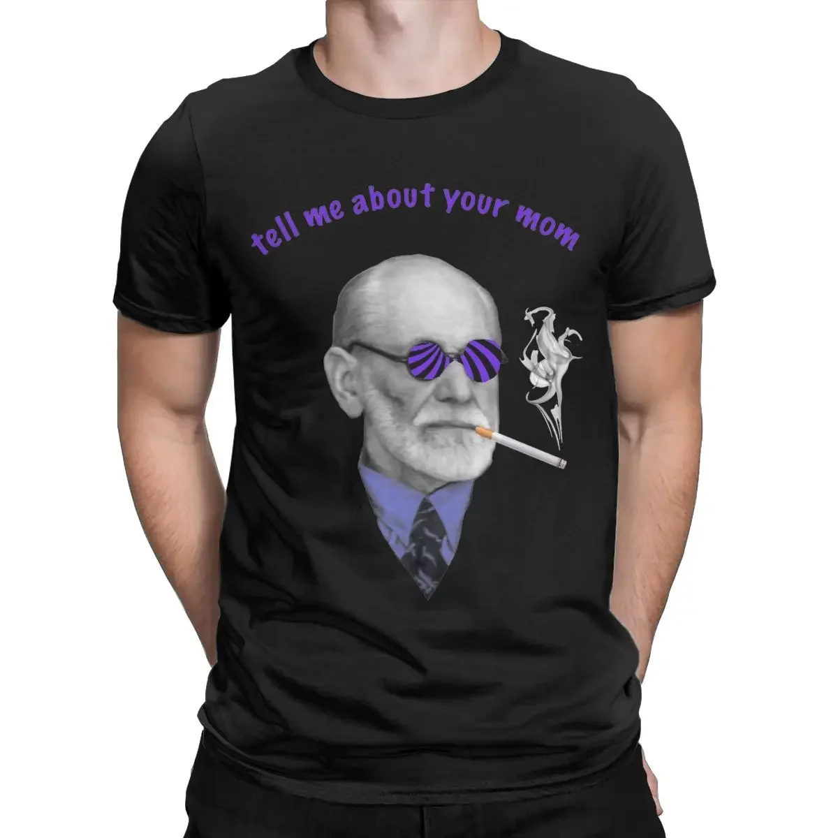 

Tell Me About Your Mom Sigmund Freud T Shirt Men's 100% Cotton Vintage T-Shirts Crewneck Tees Short Sleeve Clothing Printed